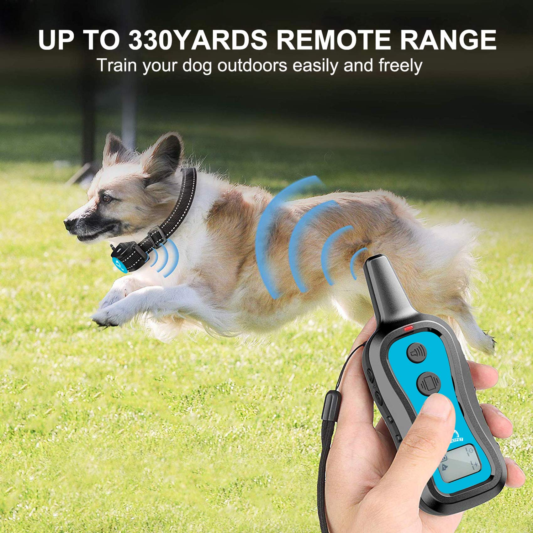 Regenfestes Hundetrainingshalsband mit Fernbedienung (3)