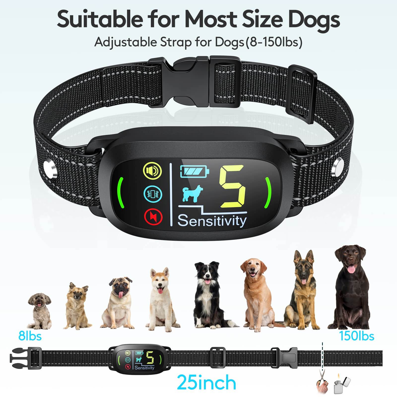 Intelligentes Antibellhalsband mit Farbdisplay Intelligentes Antibellhalsband mit Farbdisplay