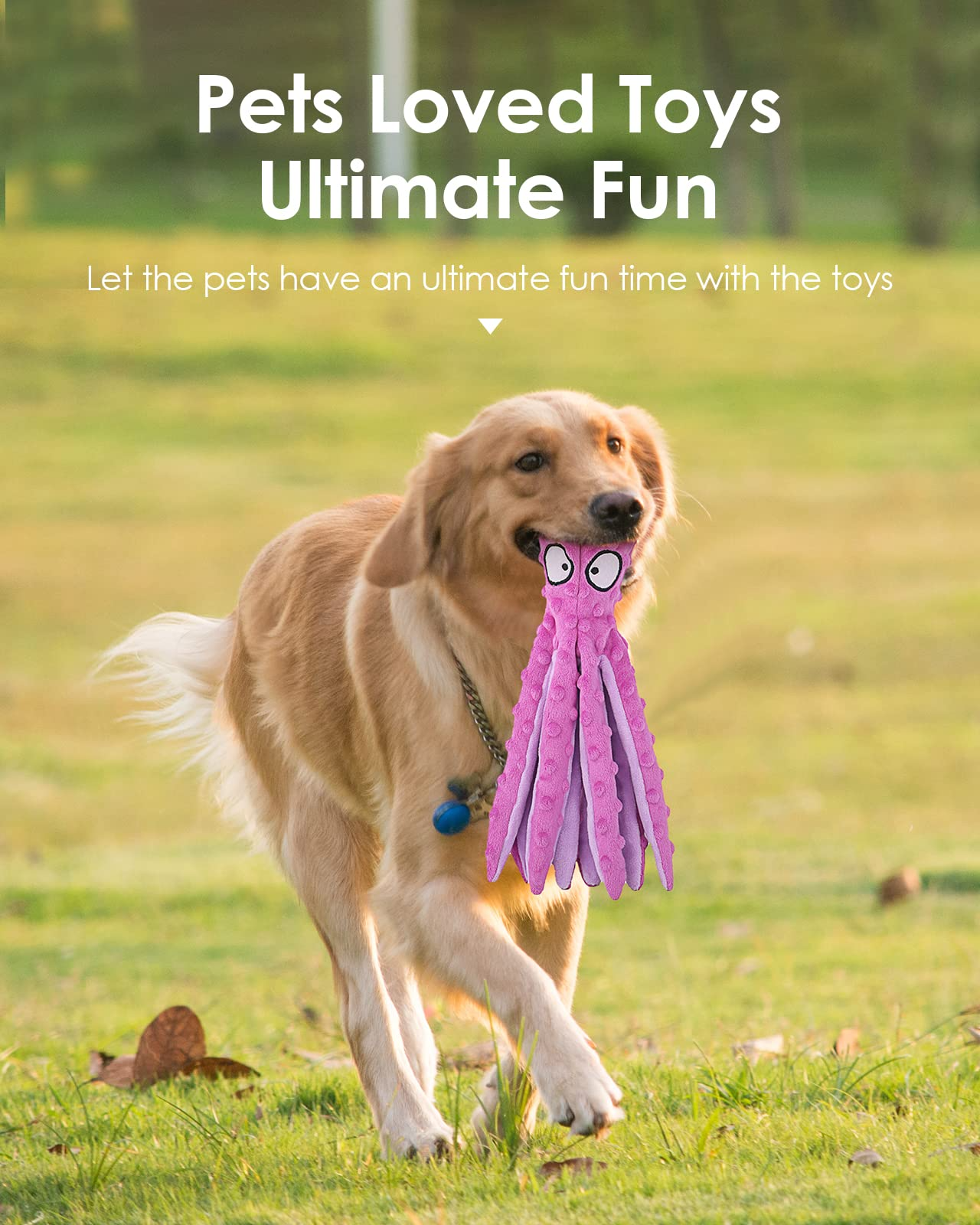 Oktopus Plüsch Hundekauspielzeug (4)